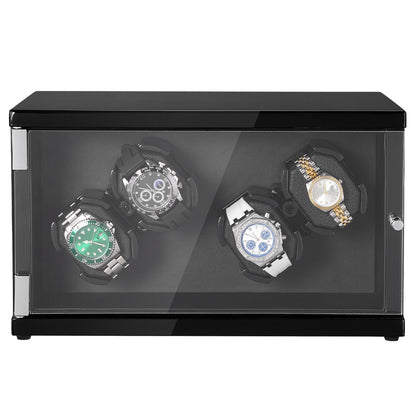 Watch Winder for 4 automatic watches with 2 silent Japanese Mabuchi motors