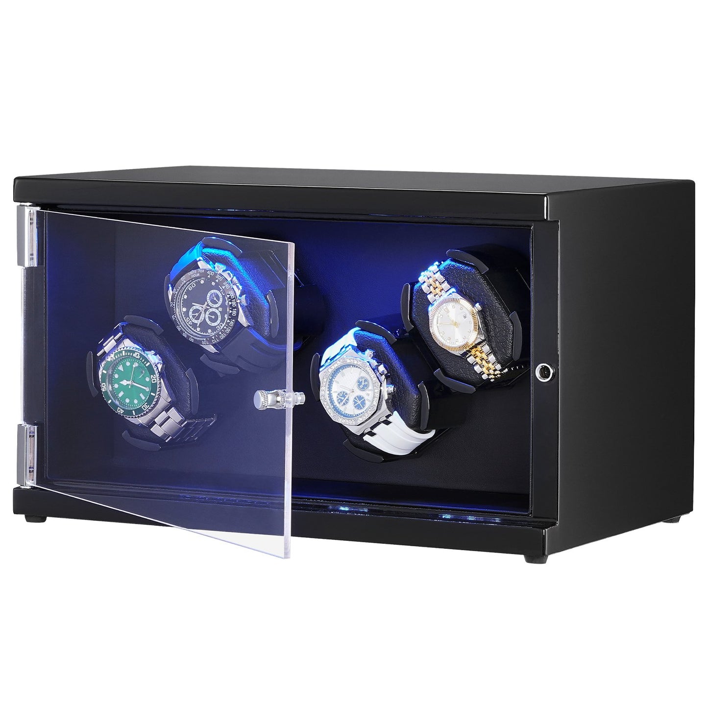 Watch Winder for 4 automatic watches with 2 silent Japanese Mabuchi motors