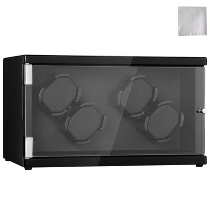 Watch Winder for 4 automatic watches with 2 silent Japanese Mabuchi motors