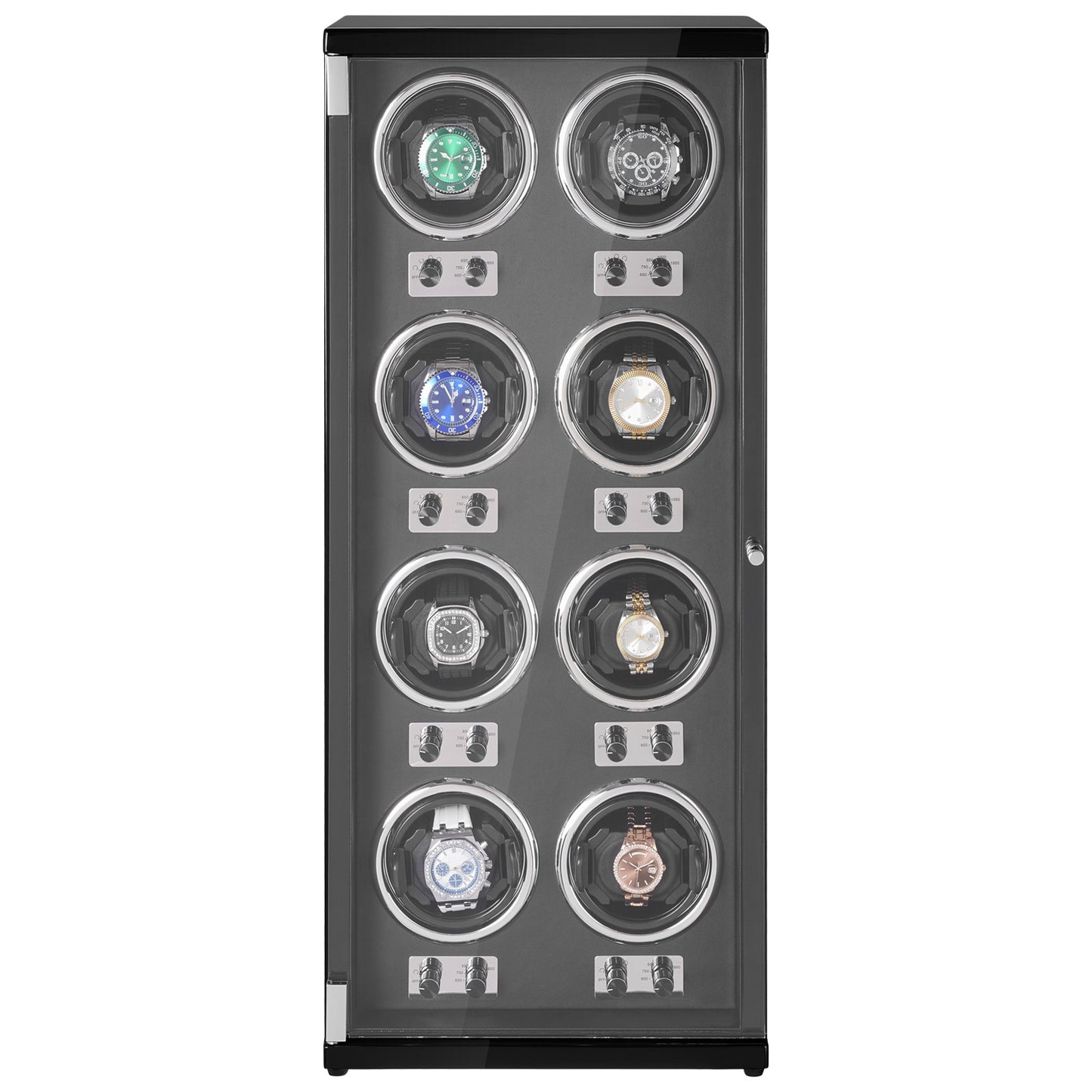 Watch Winder for 8 automatic watches with 8 silent Japanese Mabuchi motors
