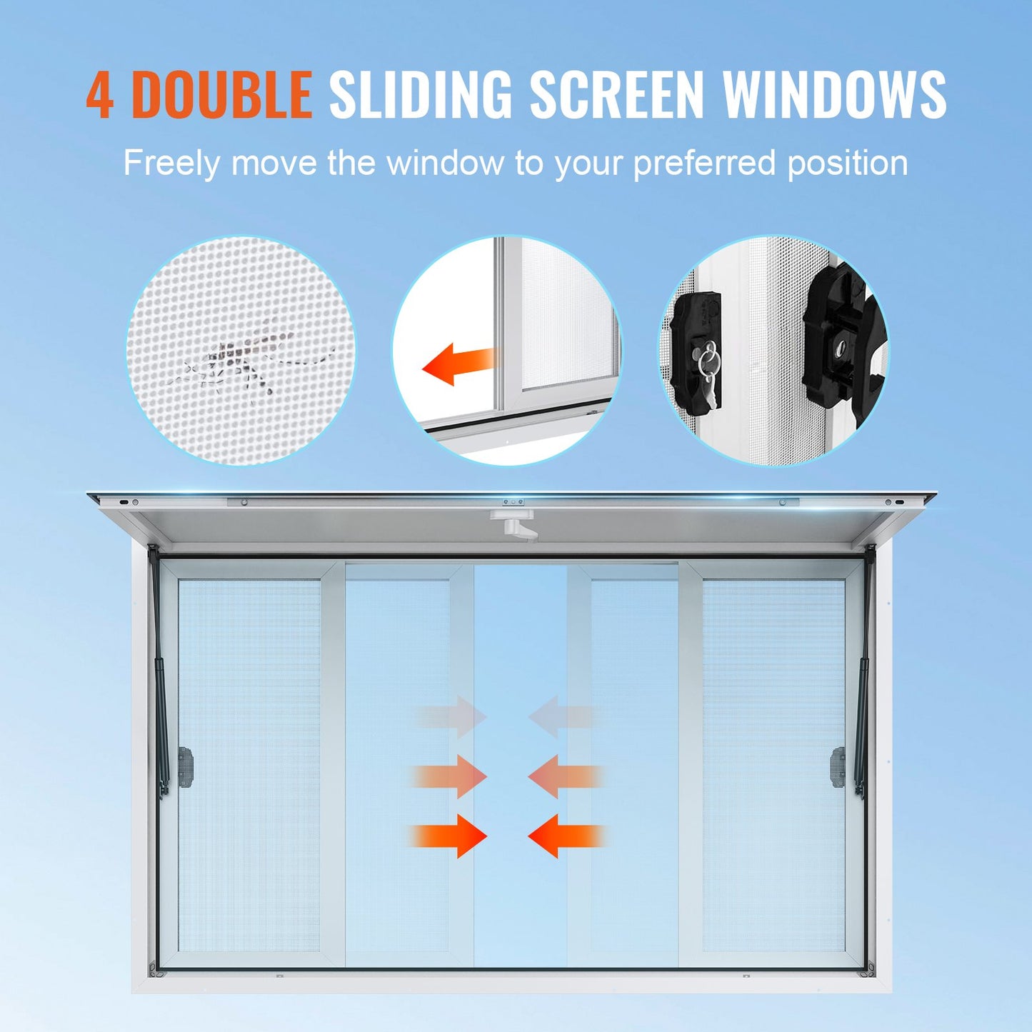 60"L x 36"W Concession Stand Serving Window Food Truck Service Awning
