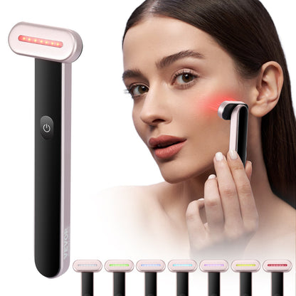 Red Light Therapy Wand 7-färgs LED-ljusterapi för ansikte, hals och ögon