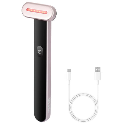 Red Light Therapy Wand 7-färgs LED-ljusterapi för ansikte, hals och ögon