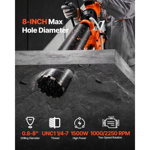 Diamantkernbohrgerät Hand- und Standkernbohrgerät für Beton, 20 cm