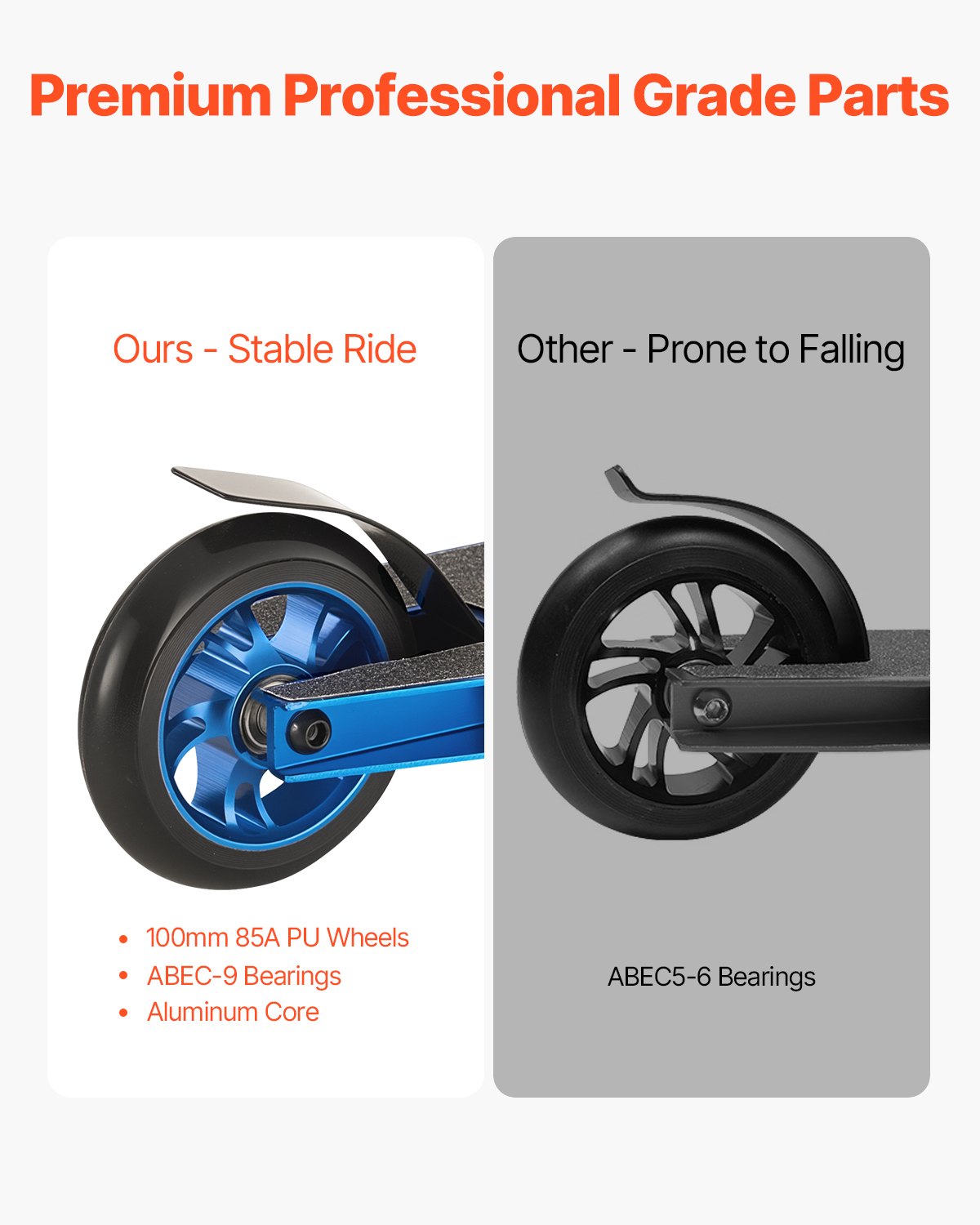 Stunt Scooter Street Trick Scooter för barn Vuxna Dubbellagersdäck