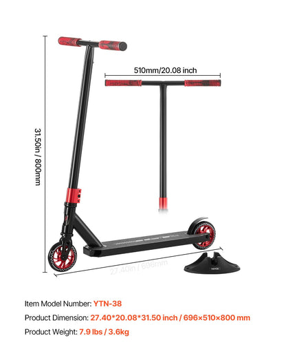 Stunt Scooter Street Trick Scooter för barn Vuxna Dubbellagerdäck