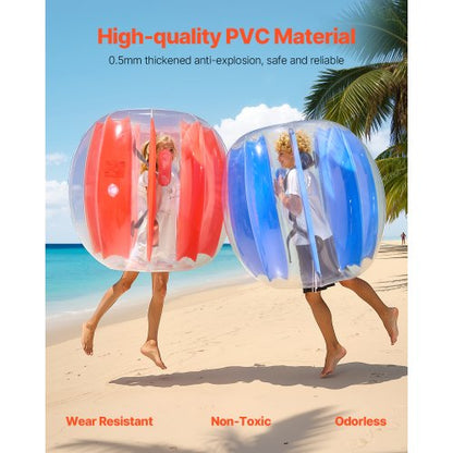 2-pack 4FT/1.2M Inflatable Bumper Balls PVC Body Sumo Zorb Ball Outdoor | EU