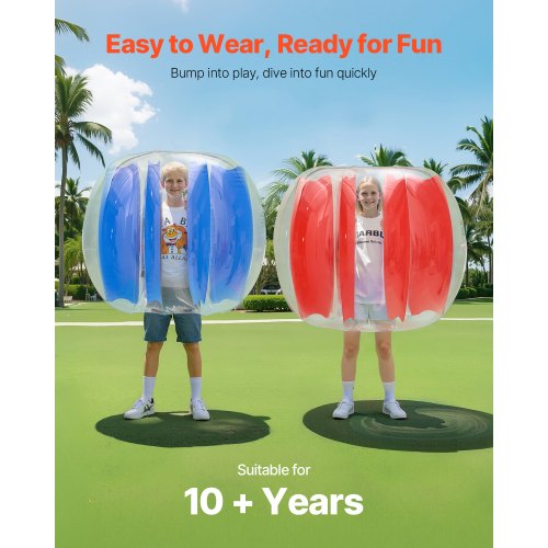 2-pack 4FT/1.2M Inflatable Bumper Balls PVC Body Sumo Zorb Ball Outdoor | EU