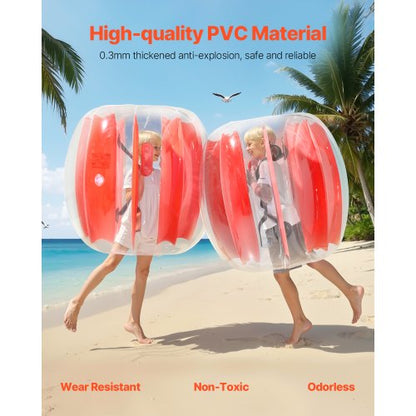 2-pack 3FT/0.9M Uppblåsbara Bumperbollar PVC Body Sumo Zorbboll Utomhus |  EU