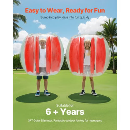 2-pack 3FT/0.9M Uppblåsbara Bumperbollar PVC Body Sumo Zorbboll Utomhus |  EU