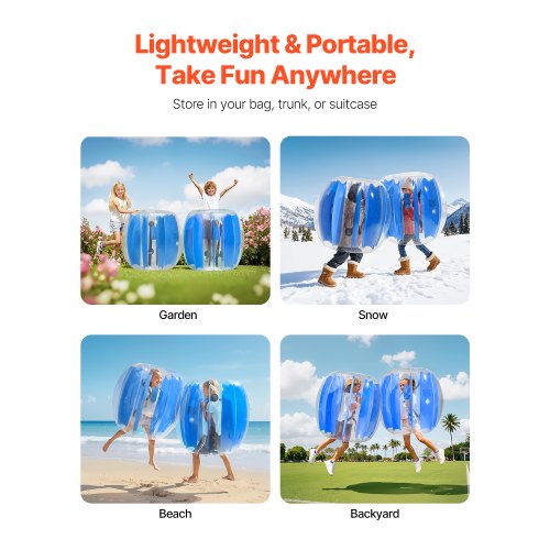 2-pack 3FT/0.9M Uppblåsbara Bumperbollar PVC Body Sumo Zorbboll Utomhus |  EU
