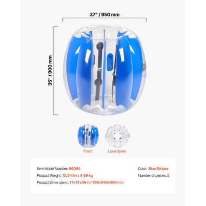 2-pack 3FT/0.9M Uppblåsbara Bumperbollar PVC Body Sumo Zorbboll Utomhus |  EU