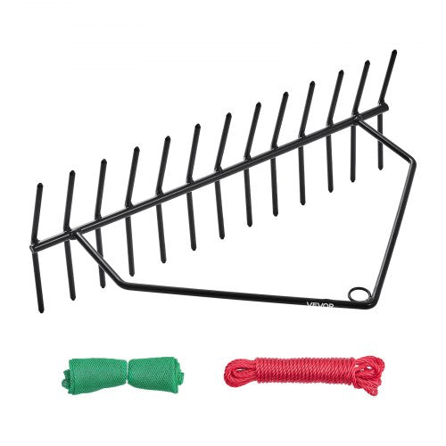 61x22,5 cm ogräskratta för damm, dubbelsidig ogräskratta för sjön, 9 meter rep |  EU
