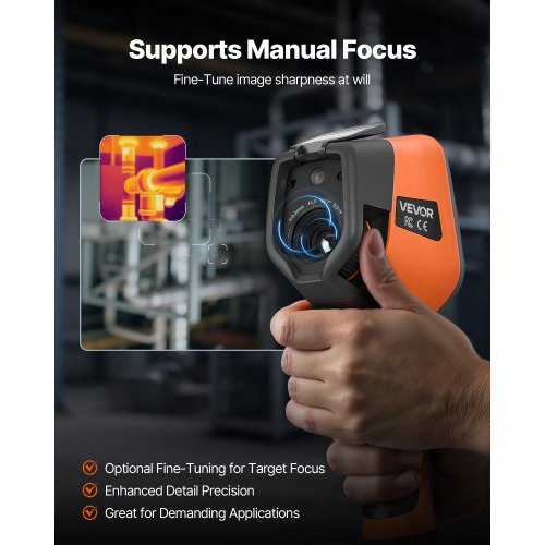 Värmekamera, 384 x 288 IR-upplösning, Handhållen värmekamera med 5MP visuell kamera, 30Hz uppdateringsfrekvens infraröd bildskärm med 3,5-tums pekskärm, -4°F till 1022°F, WIFI-stöd |  EU