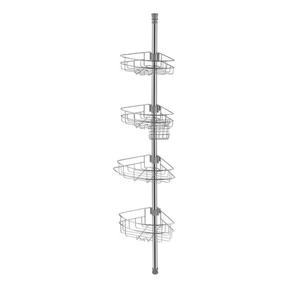 56" to 114" High Shower Corner Caddy Tension Rod Stainless Steel Tension Rod