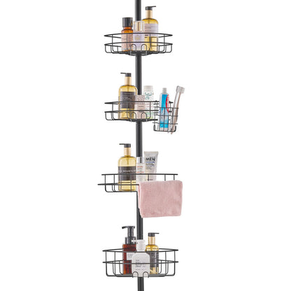 56" till 114" High Shower Corner Caddy Spännstång Rostsäker Spännstång
