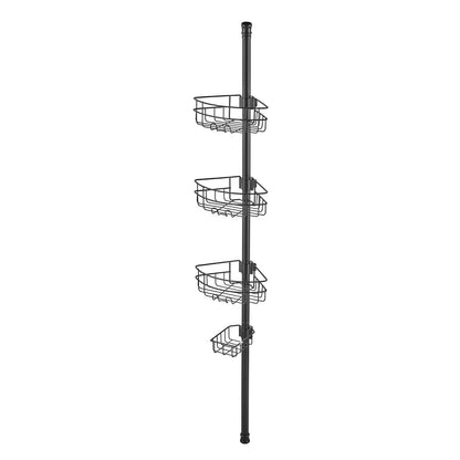 39" to 125" High Shower Corner Caddy Tension Rod Stainless Steel Tension Rod