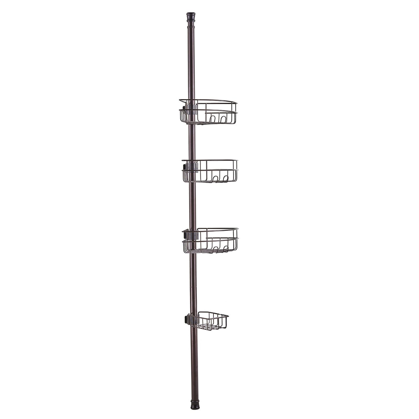 39" to 125" High Shower Corner Caddy Tension Rod Stainless Steel Tension Rod