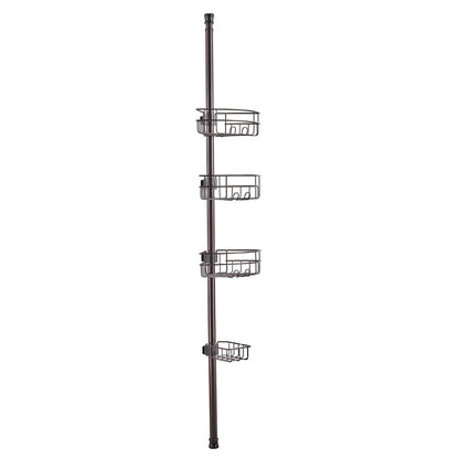 39" to 125" High Shower Corner Caddy Tension Rod Stainless Steel Tension Rod