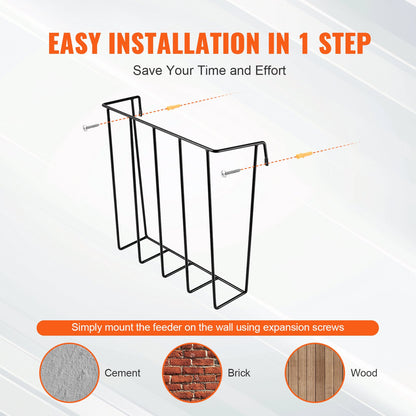Livestock hay feeder 24 gallon wall mounted goat hay rack for horses