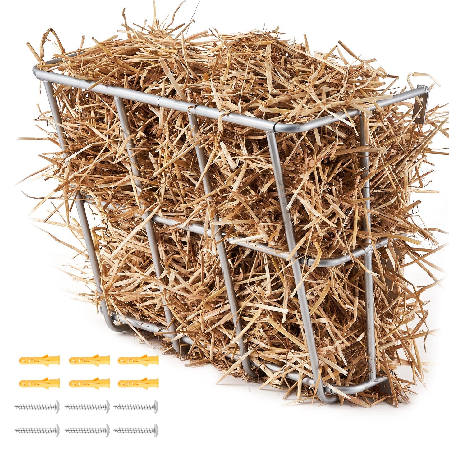 Cattle Hay Feeder 18.5 Gallons Wall Mounted Goat Hay Rack for Horses