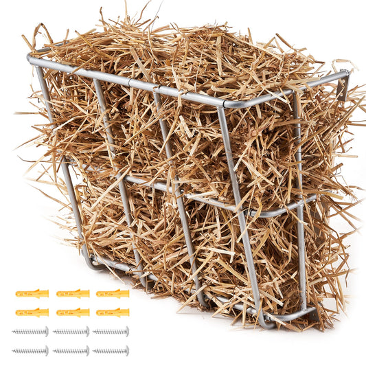 Cattle Hay Feeder 18.5 Gallons Wall Mounted Goat Hay Rack for Horses