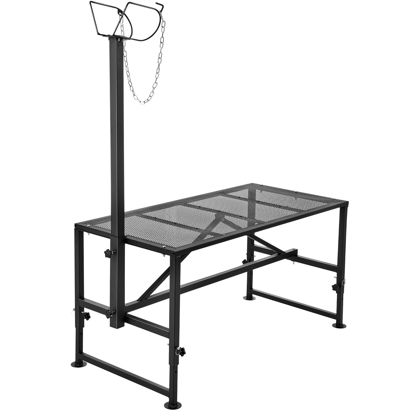 Viehstand Ziegentrimmstand 21"-33" Höhe 47x23 in Tischplatte Schwarz