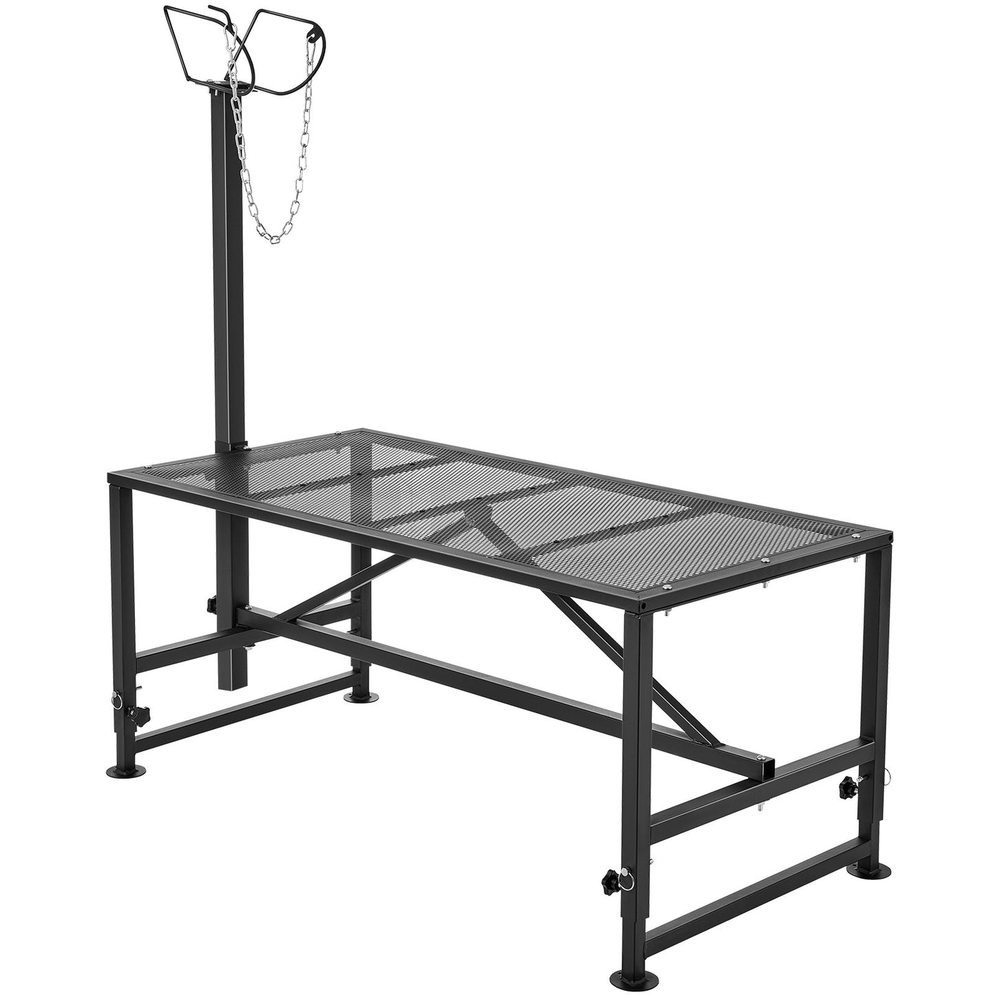 Viehstand Ziegentrimmstand 21"-33" Höhe 47x23 in Tischplatte Schwarz