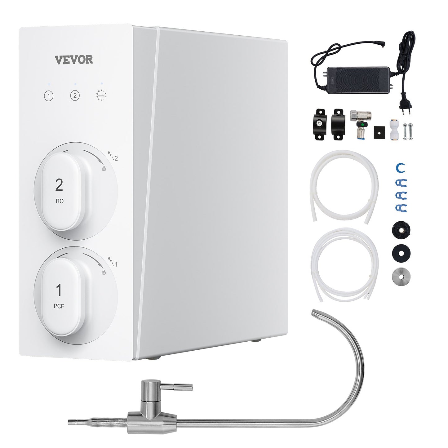 Reverse Osmosis System 400 GPD 8-Stage Tankless Water Filter Under Sink