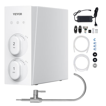 Reverse Osmosis System 400 GPD 8-Stage Tankless Water Filter Under Sink