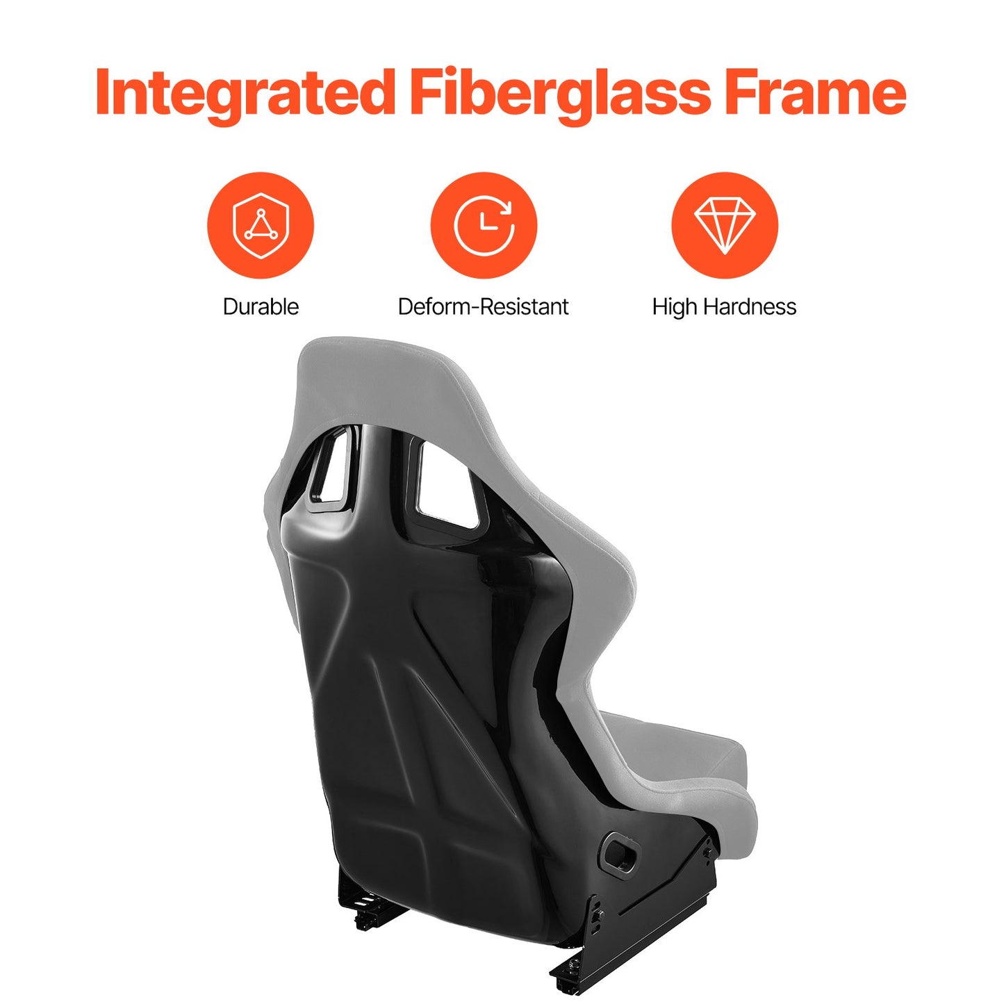 1 Set Racing Seat Integrated Racing Chair with Velour Fabric &amp; Slider
