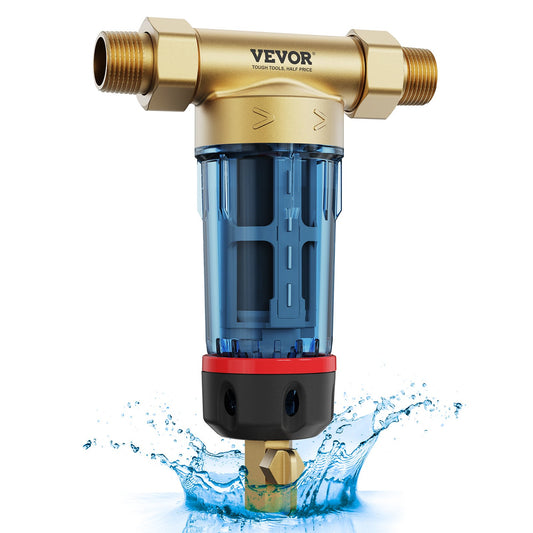 Spin Down-filter, 40 mikron helhussedimentfilter för brunnsvatten, 3/4" GM + 1" GM + 3/4" GF, 4 T/H hög flödeshastighet, för vattenfiltreringssystem i hela huset, brunnsvattensedimentfilter