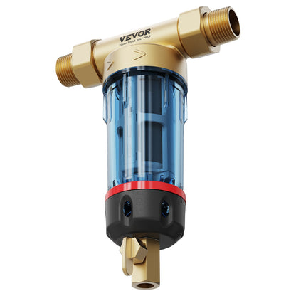 Spin Down-filter, 40 mikron helhussedimentfilter för brunnsvatten, 3/4" GM + 1" GM + 3/4" GF, 4 T/H hög flödeshastighet, för vattenfiltreringssystem i hela huset, brunnsvattensedimentfilter