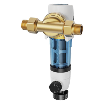 Spin Down-filter, 40 mikron helhussedimentfilter för brunnsvatten, 3/4" GM + 1" GM + 3/4" GF, 4 T/H hög flödeshastighet, för vattenfiltreringssystem i hela huset, brunnsvattensedimentfilter