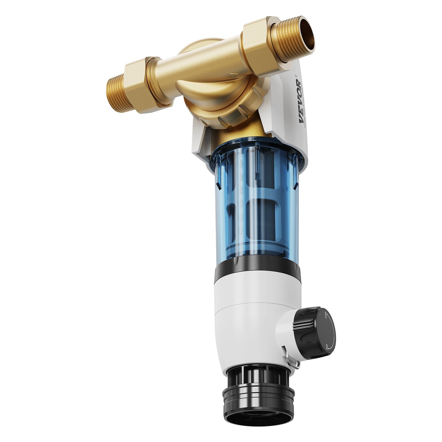 Spin Down-filter, 40 mikron helhussedimentfilter för brunnsvatten, 3/4" GM + 1" GM + 3/4" GF, 4 T/H hög flödeshastighet, för vattenfiltreringssystem i hela huset, brunnsvattensedimentfilter
