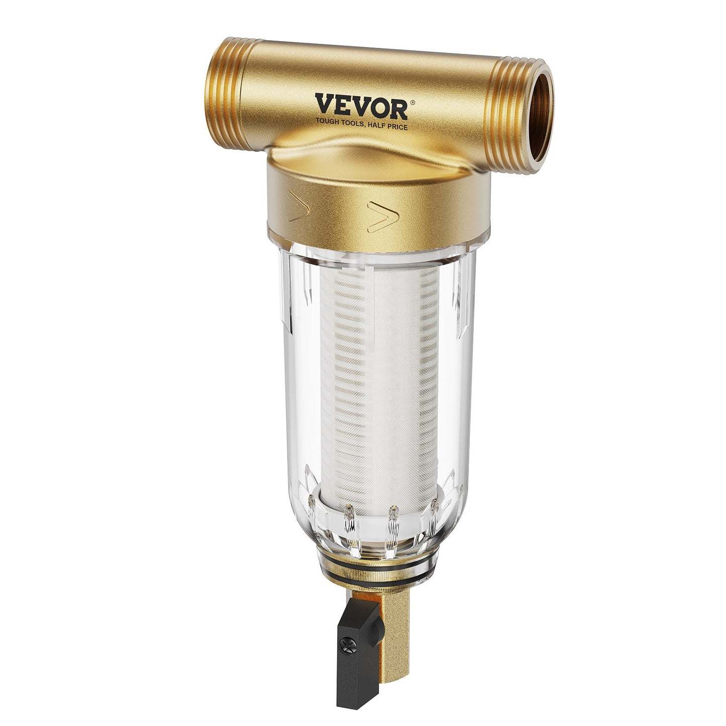 Spin Down Filter, 40 Micron + 30 Micron Fine Filtration, Whole House Sediment Filter for Well Water, 3/4" GF + 1" GM, 4 T/H High Flow Rate, for Whole House Water Filtration System
