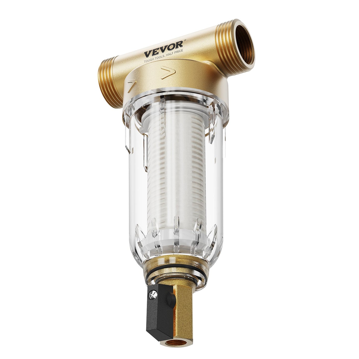 Spin Down Filter, 40 Micron + 30 Micron Fine Filtration, Whole House Sediment Filter for Well Water, 3/4" GF + 1" GM, 4 T/H High Flow Rate, for Whole House Water Filtration System