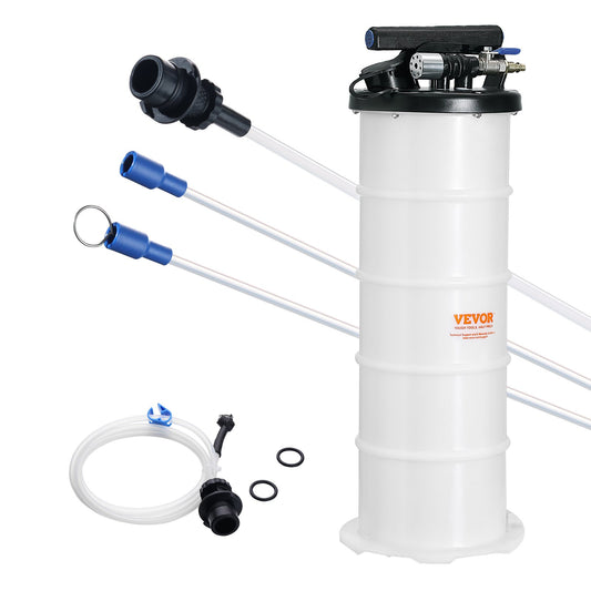 Liquid Extractor, 1.74 Gallons (6.5 Liters), Pneumatic/Manual Oil Changer Vacuum Liquid Extractor with Dipstick and Suction Hose, Oil Extractor Replacement Pump for Vacuum Evacuation of Automotive Fluids