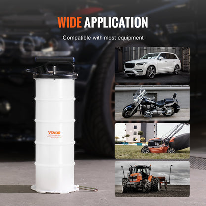 Liquid Extractor, 1.74 Gallons (6.5 Liters), Manual Hand Operated Oil Changer Vacuum Liquid Extractor with Dipstick and Hose, Oil Extraction Pump for Vacuum Evacuation of Automotive Fluids
