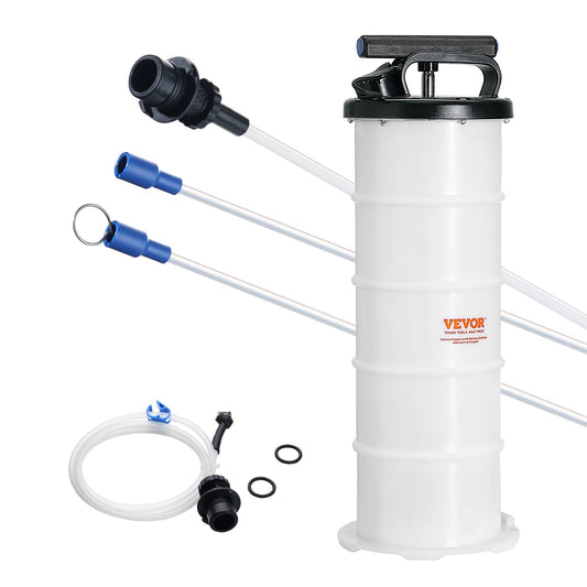 Flüssigkeitsabsauger, 1,74 Gallonen (6,5 Liter), manueller, handbetriebener Ölwechsler-Vakuum-Flüssigkeitsabsauger mit Ölmessstab und Schlauch, Ölabsaugpumpe zum Vakuumsaugen von Fahrzeugflüssigkeiten