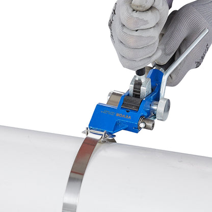 Banding Banding Kit med bandspännare verktyg, 100 ft Längd 304 Rostfritt stål banding, 100 metalltätningar, Pall Packaging Band Banding Kit, Banding Packaging Banding för packning