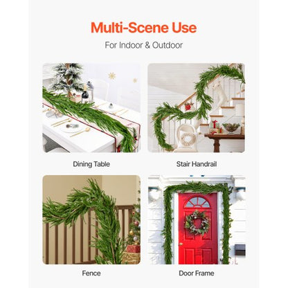 Artificial Norfolk Christmas Garland 2.7m Mantel Christmas Decoration | EU