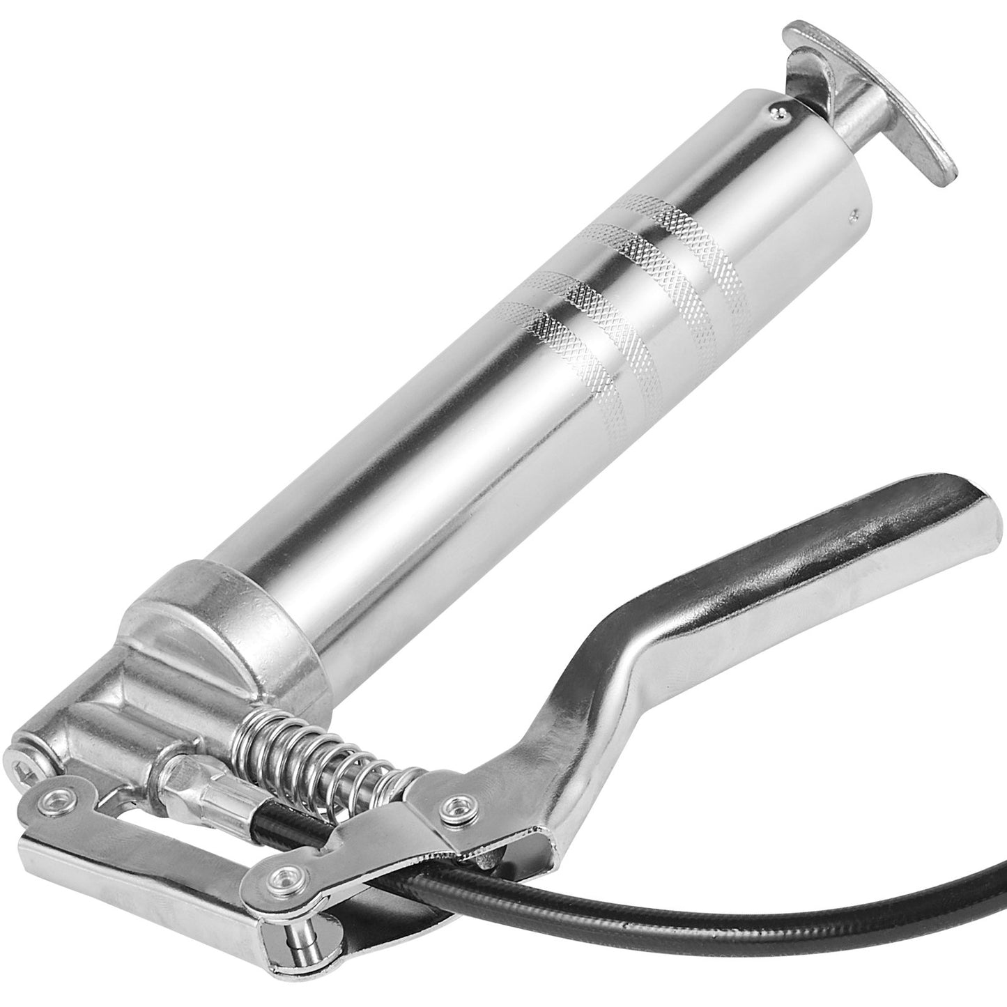 Pistol Grip Grease Gun, 3500 PSI, 4 OZ / 120 CC Kapacitet Heavy Duty Professional Grease Gun, med 11,65 tum flexibel slang 2 svarta platta kopplingar, 1 förstärkt munstycke och 2 styva metallrör