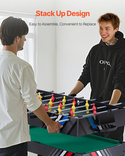 122 cm Air Hockey Table 4-in-1 Combo Game Table Football Ping Pong Billiards