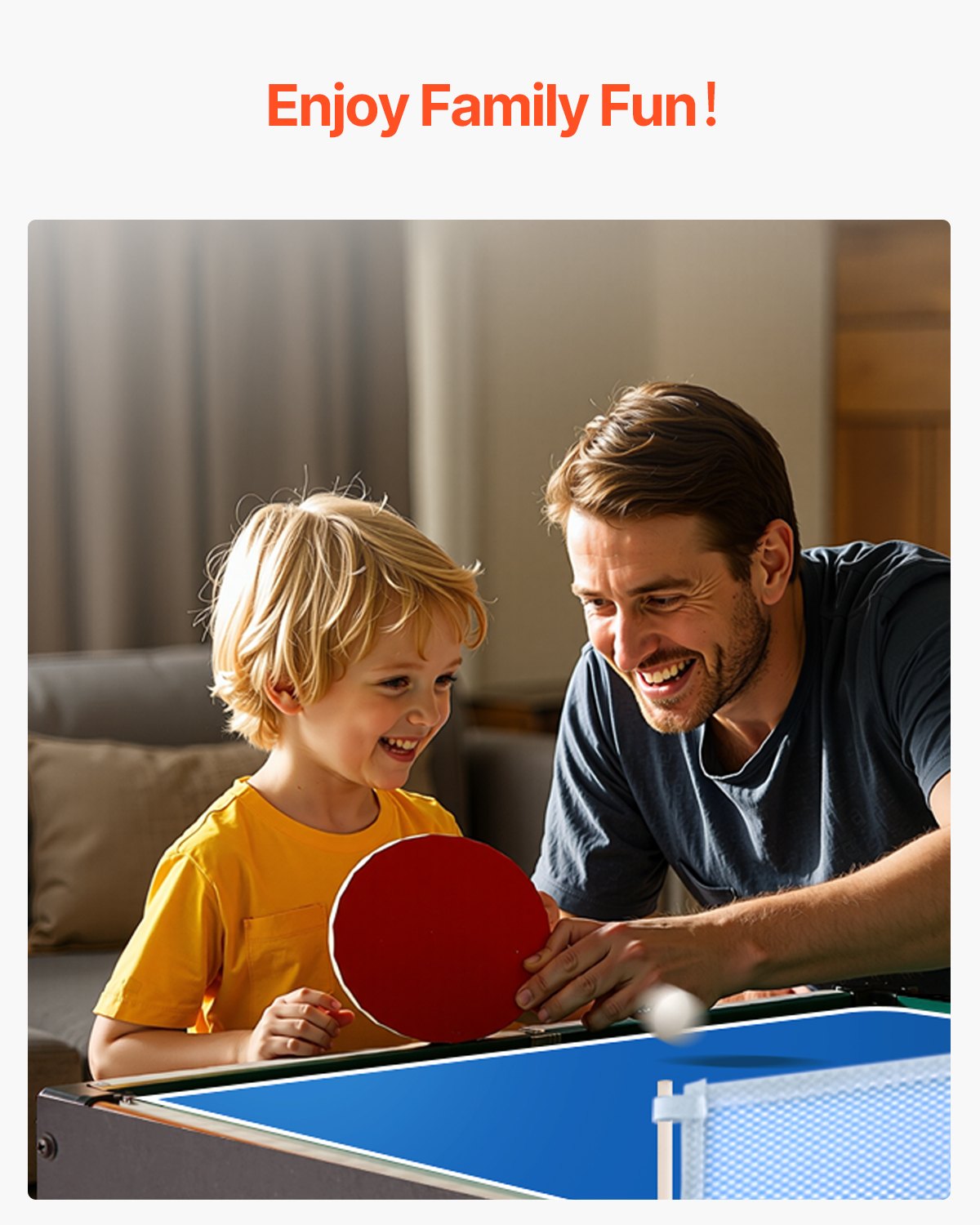 122 cm Air Hockey Table 4-in-1 Combo Game Table Football Ping Pong Billiards