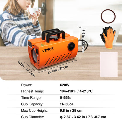 Mugg Värmepress Tumbler Värmepress Maskin Sublimering Ämnen 11-15oz 30oz
