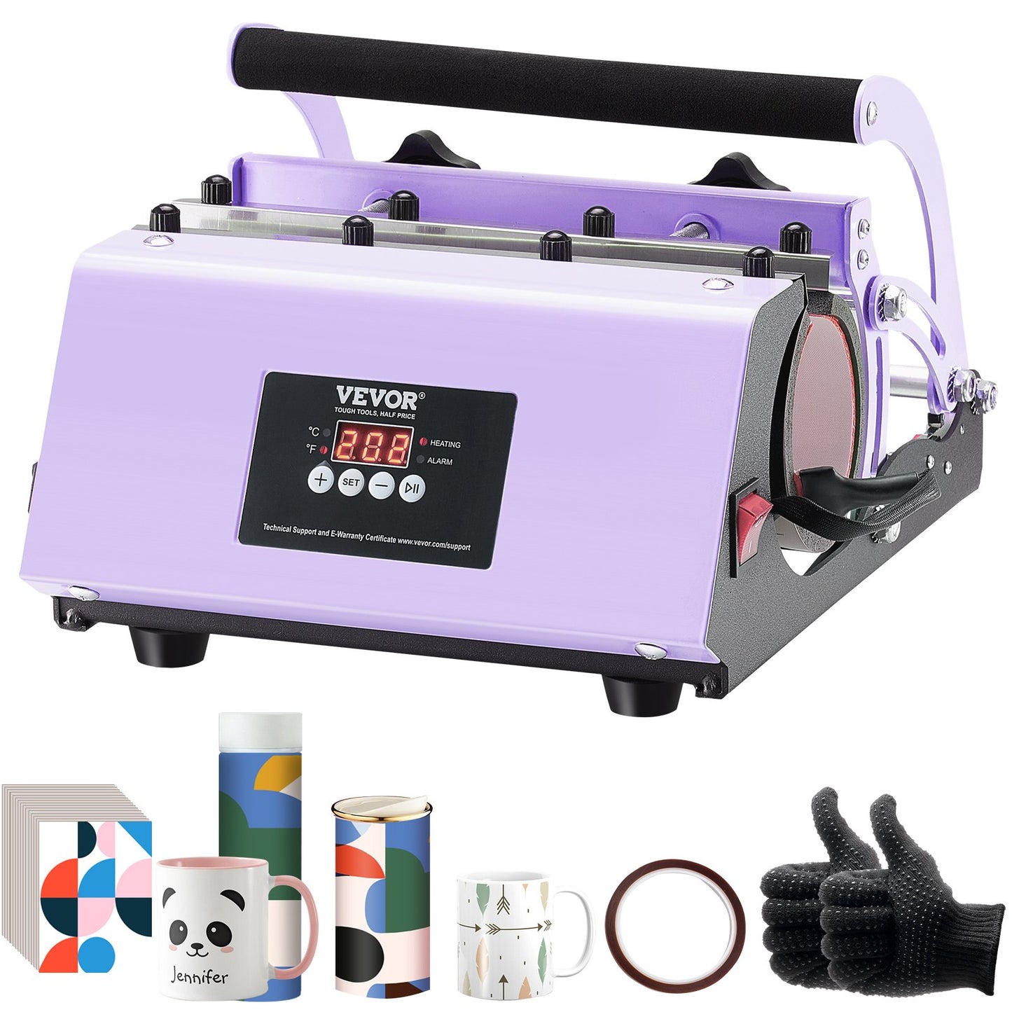 Tumbler Heat Press Machine 11-30oz Mugg Press Sublimation Tumblers Lila