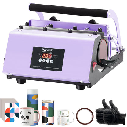 Tumbler Heat Press Machine 11-30oz Mugg Press Sublimation Tumblers Lila