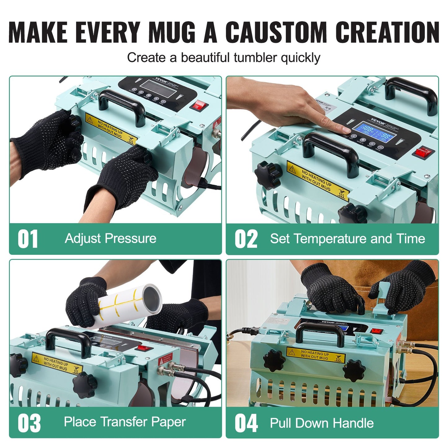 Tumbler Heat Press Machine 2 Station Heater 11-30oz Mug Press Sublimation
