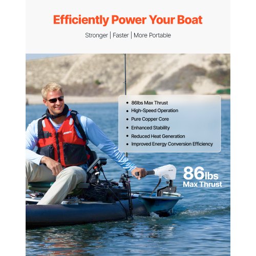 86lb 24V Thrust Electric Trolling Motor Saltwater Trolling Boat Motor | EU